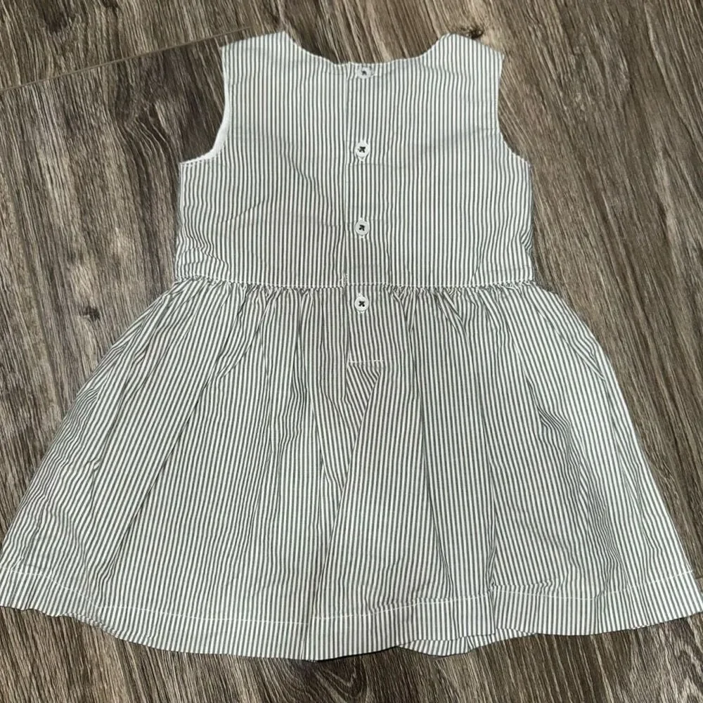 Carter's 18 Months Green Striped Dress